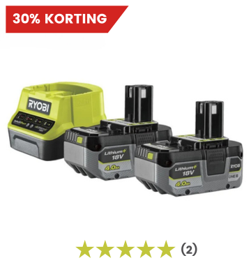 Ryobi black friday deals op accu gereedschap - Accu laderset