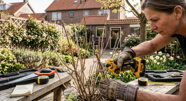 Zelf je struiken snoeien met accu gereedschap, tuingids