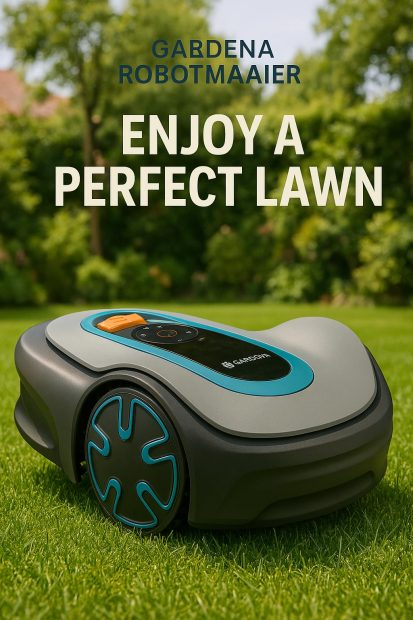 Koopgids banner voor een robotmaaier op je gazon